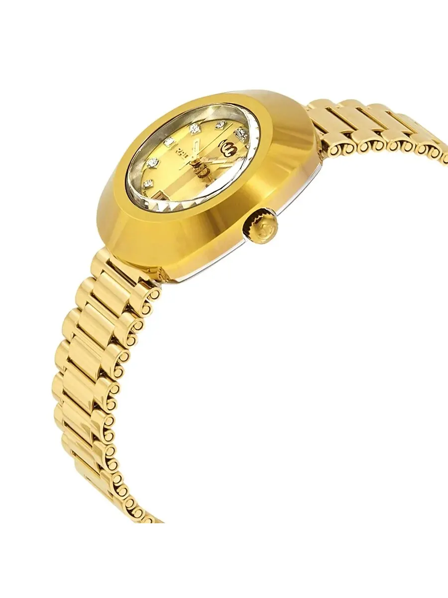 Женские часы Rado Original Diastar с шампаневым циферблатом R12416633 — изображение 2 из 4, оттенок желтый золотистый