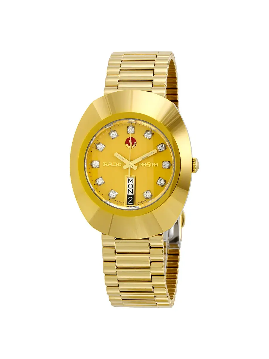 Мужские часы Rado DiaStar Original Jubile Gold Automatic с золотым циферблатом и PVD покрытием — изображение 1 из 4