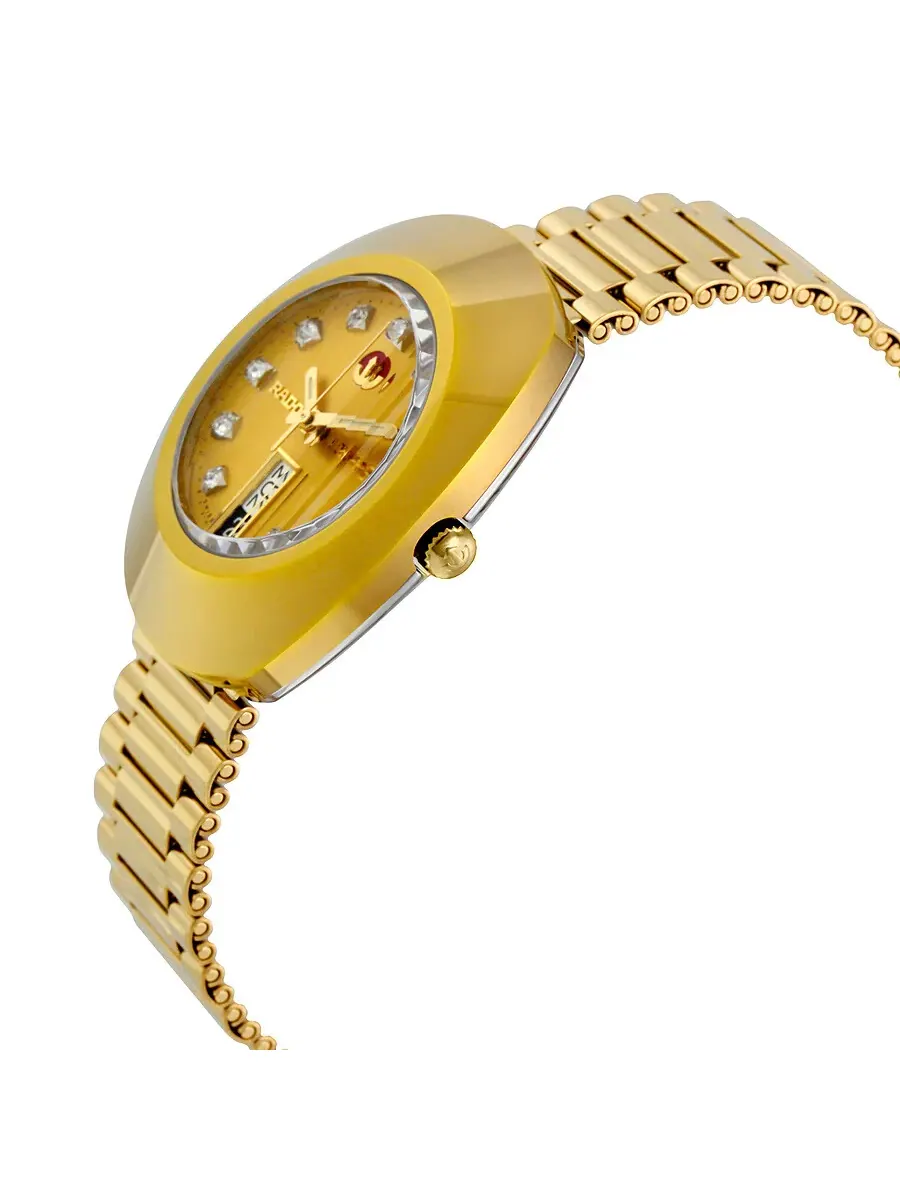 Мужские часы Rado DiaStar Original Jubile Gold Automatic с золотым циферблатом и PVD покрытием — изображение 2 из 4