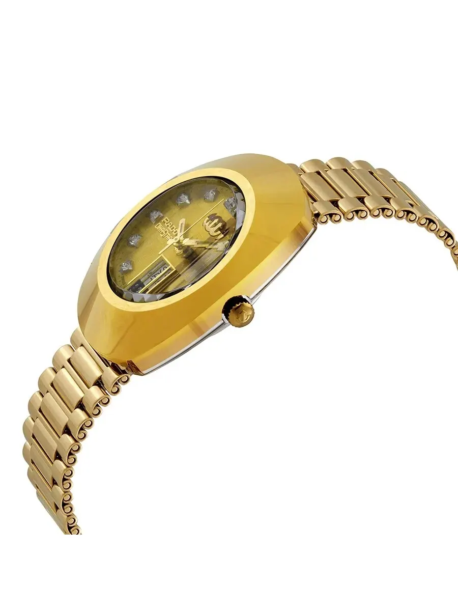 Мужские часы Rado The Original с автоматическим механизмом, золотым циферблатом и желтым золотым — изображение 2 из 3