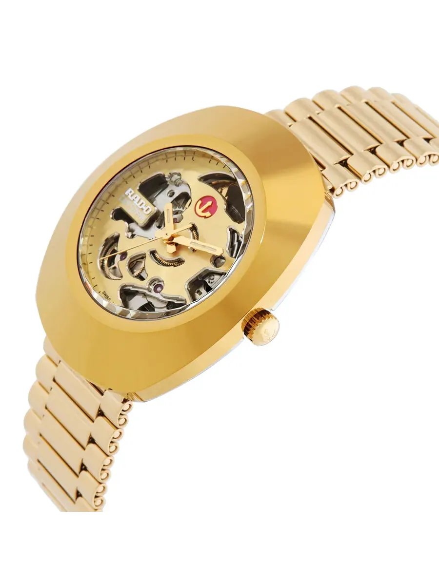 Rado Оригинальные механические мужские часы с золотым циферблатом R12064253 — изображение 2 из 3, оттенок желтый золотистый