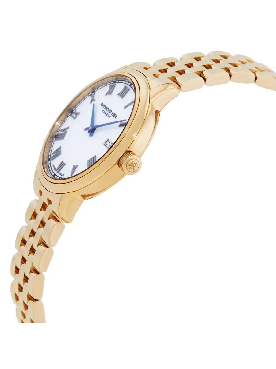 Женские часы Raymond Weil Toccata Quartz с белым циферблатом 5985-P-00359 — изображение 2 из 3, оттенок желтый золотистый