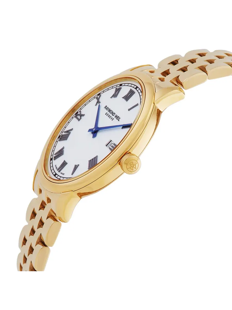 Мужские часы Raymond Weil Toccata Quartz с белым циферблатом 5485-P-00359 — изображение 2 из 3, оттенок желтый золотистый