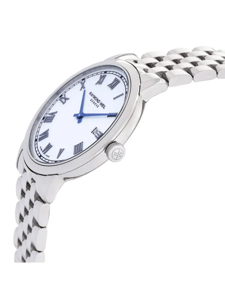 Мужские часы Raymond Weil Toccata Quartz с белым циферблатом 5485-ST-00359 — изображение 2 из 3, оттенок серебристый