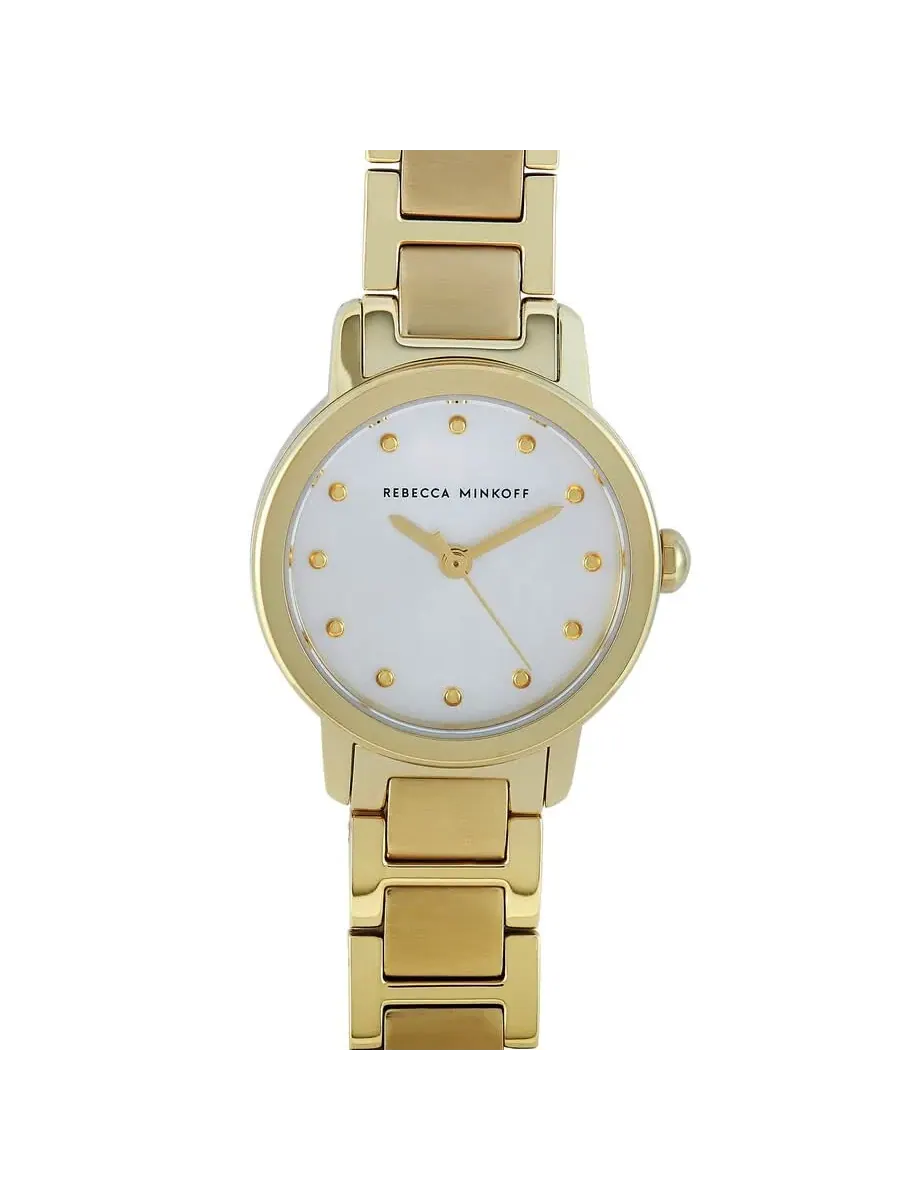 Женские часы Rebecca Minkoff BFFL Quartz Silver с белым циферблатом 2200333 — изображение 2 из 4, оттенок золотистый