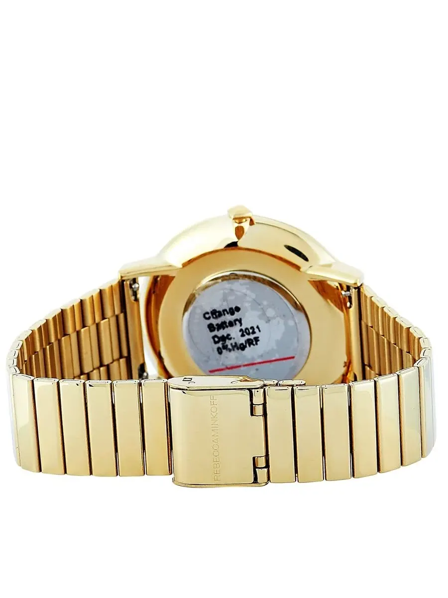 Женские часы Rebecca Minkoff Major с черным циферблатом Quartz, модель 2200006 — изображение 3 из 4, оттенок золотистый