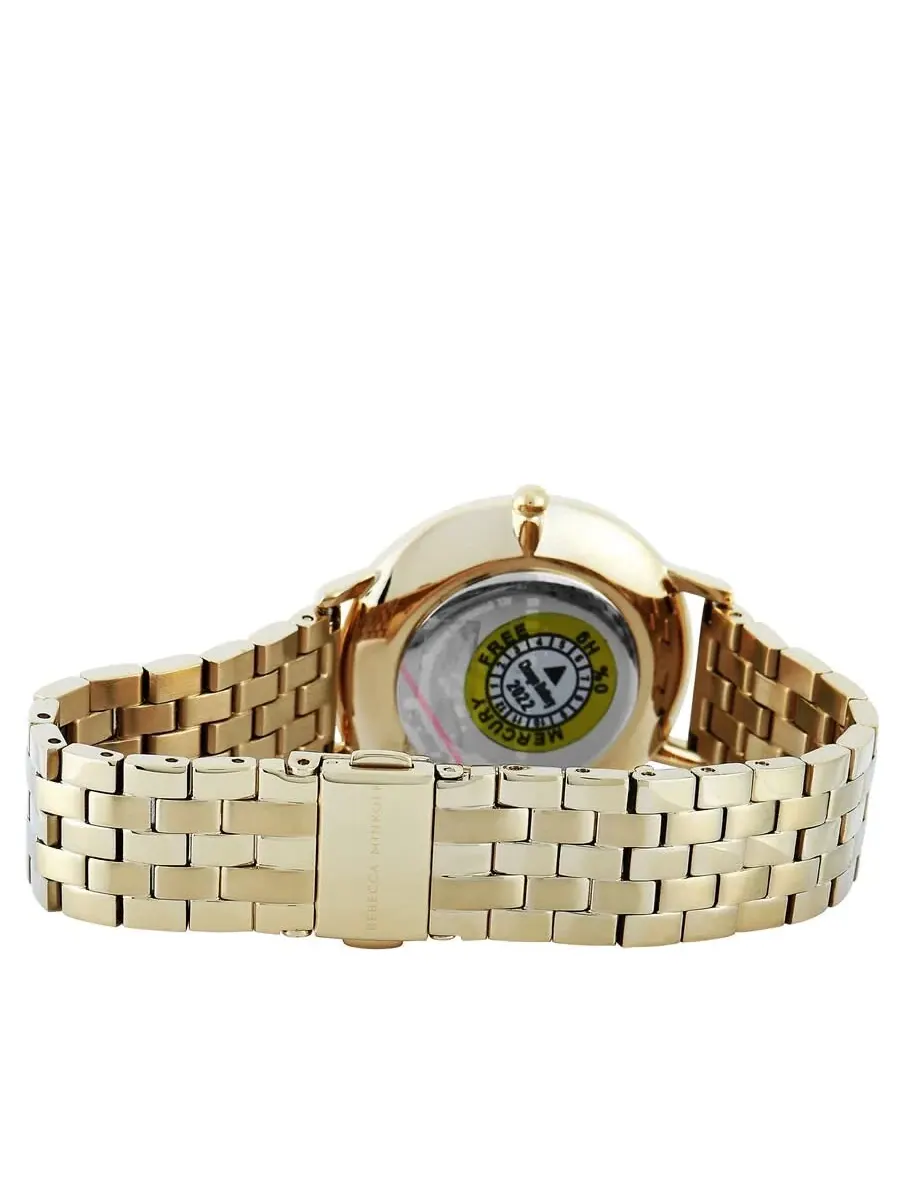 Женские часы Rebecca Minkoff с золотым циферблатом Major Quartz Crystal 2200348 — изображение 3 из 4, оттенок золотистый