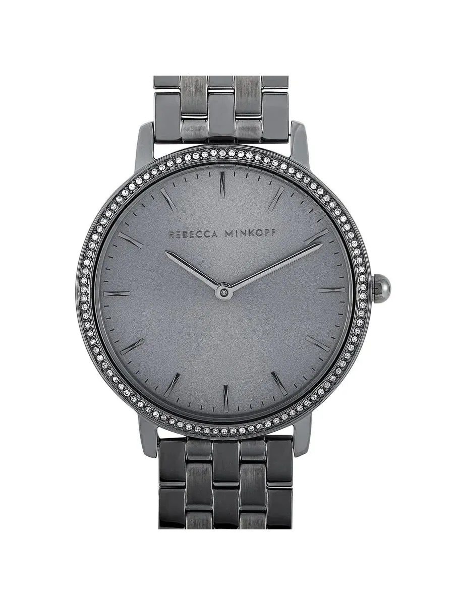 Женские часы Rebecca Minkoff с серым циферблатом Major Quartz Crystal 2200350 — изображение 1 из 4, оттенок серый