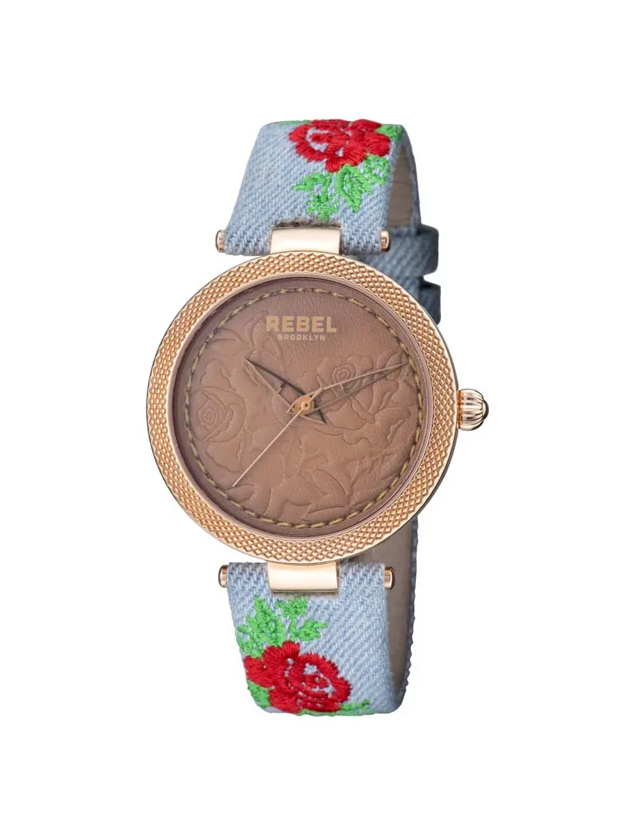 Женские часы Rebel Carroll Gardens с коричневым циферблатом RB112-8191
