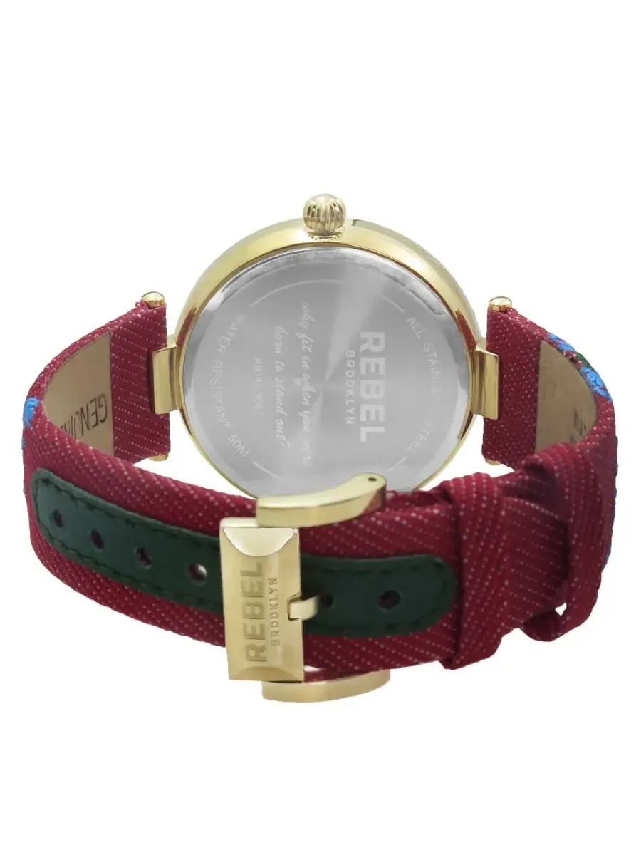 Женские часы Rebel Carroll Gardens Green Dial RB112-9061 — изображение 3 из 3, оттенок желтый золотистый