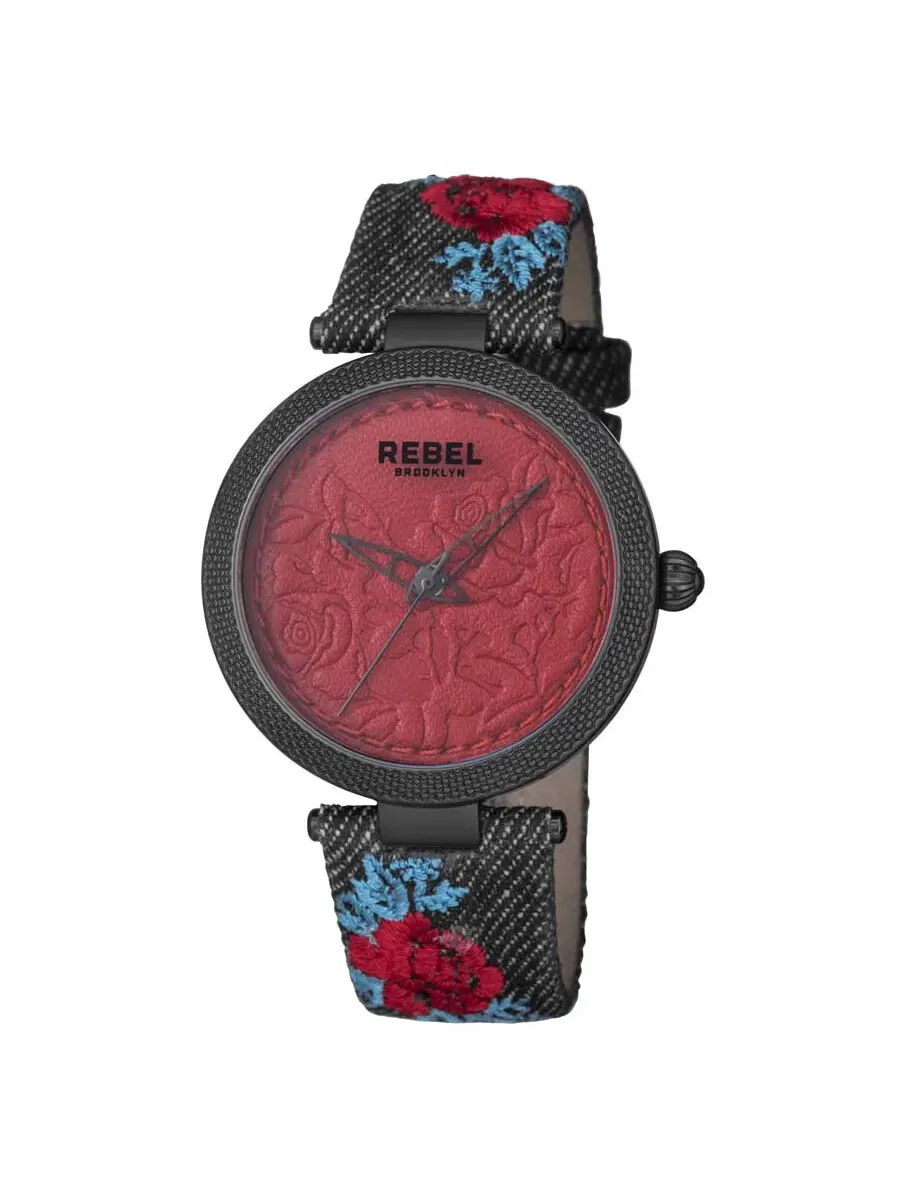 Женские часы Rebel Carroll Gardens с бордовым циферблатом RB112-6181