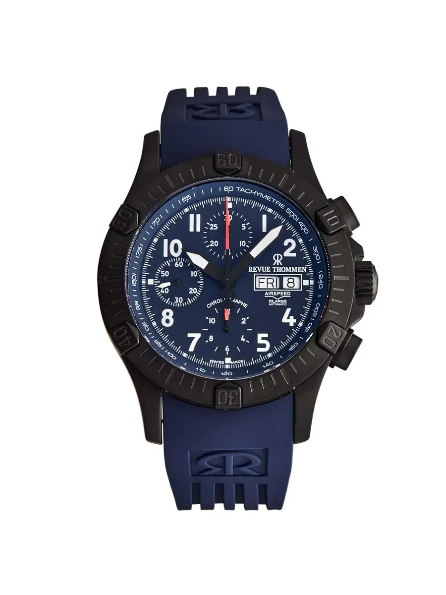 Мужские часы Revue Thommen Air Speed Chronograph Automatic с синим циферблатом 16071.6875 — изображение 1 из 3