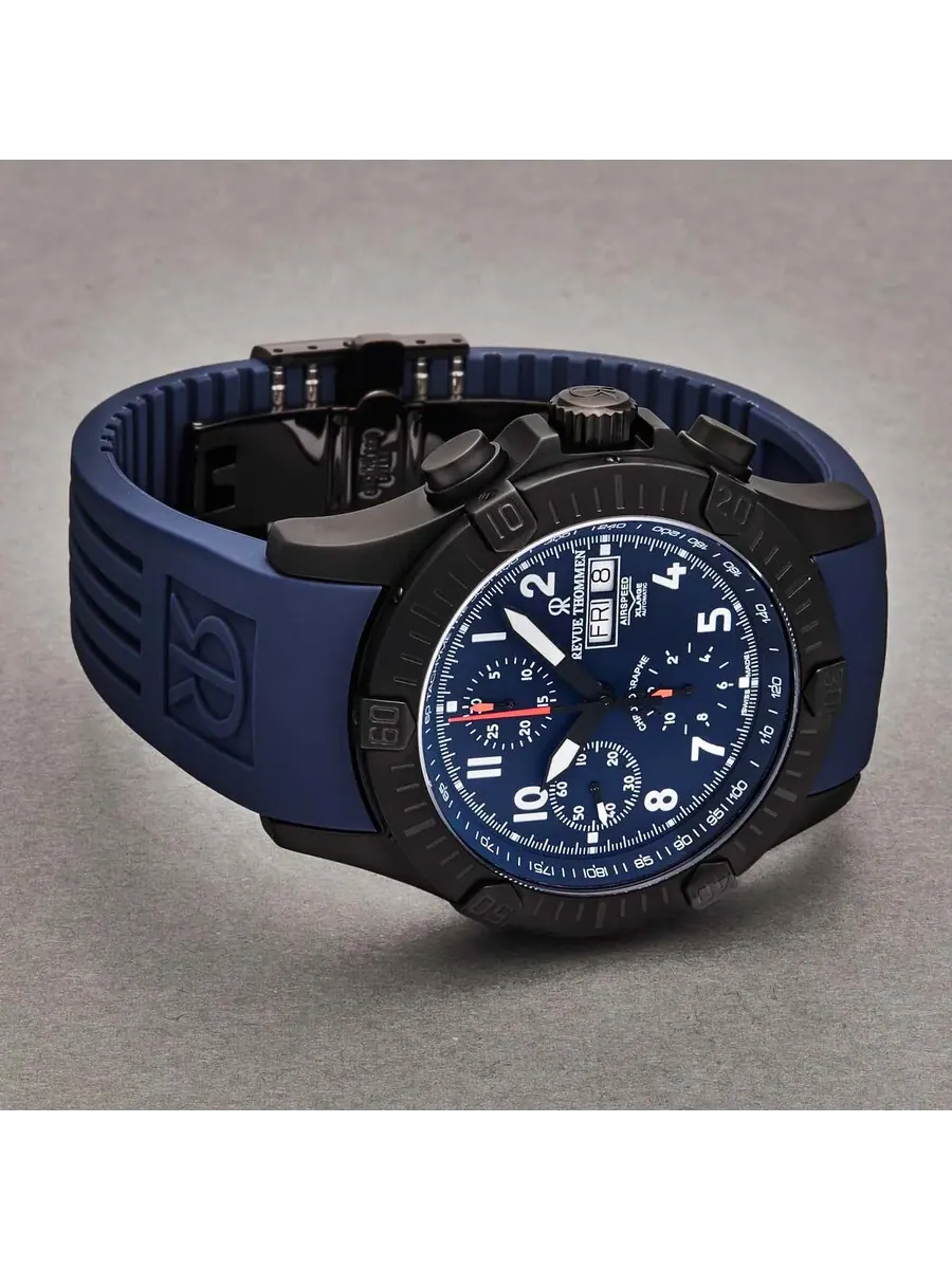 Мужские часы Revue Thommen Air Speed Chronograph Automatic с синим циферблатом 16071.6875 — изображение 2 из 3