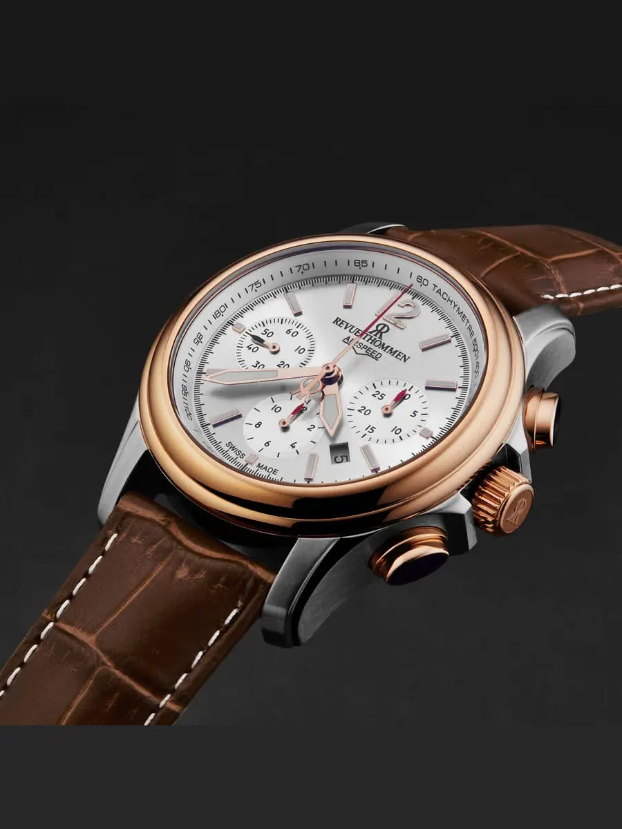 Мужские автоматические часы Revue Thommen Air Speed Chronograph с серебристым циферблатом, модель — изображение 2 из 4
