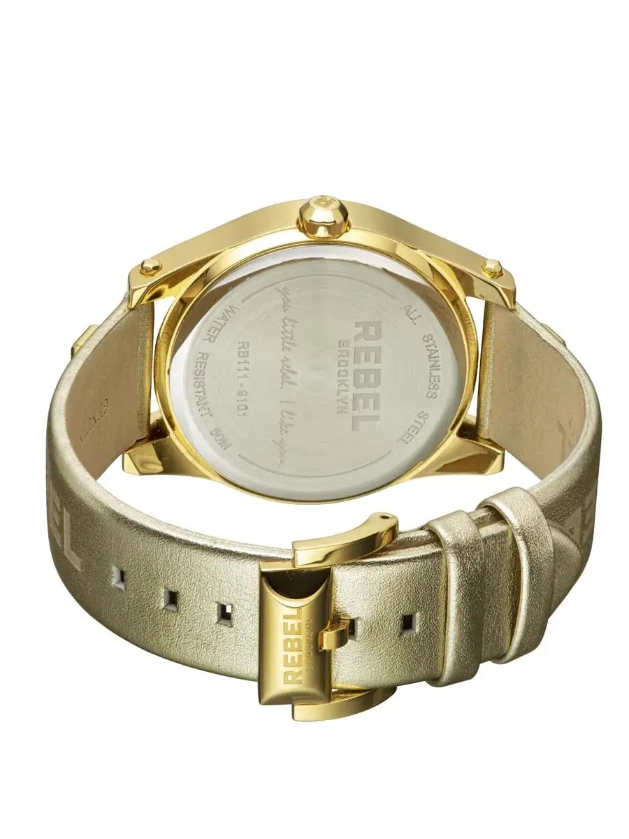Женские часы Rebel Gravesend Gold Dial RB111-9101 — изображение 3 из 3, оттенок золотистый