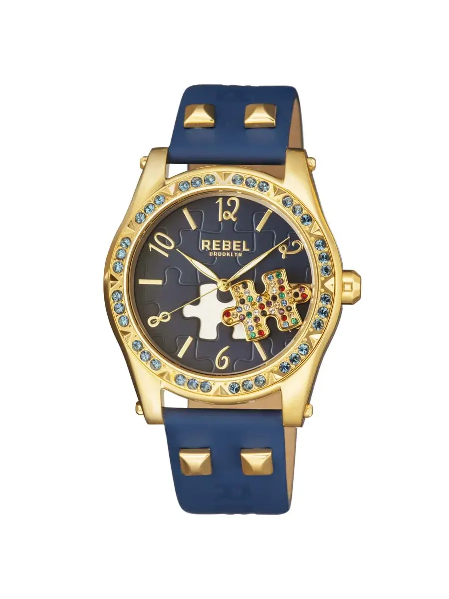 Женские часы Rebel Gravesend Navy Dial RB111-9141 — изображение 1 из 3, оттенок желтый золотистый