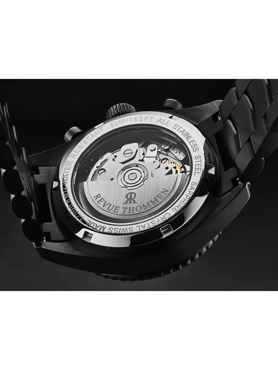 Мужские часы Revue Thommen Aviator Chronograph Automatic с черным циферблатом, модель 17000.6177 — изображение 6 из 6