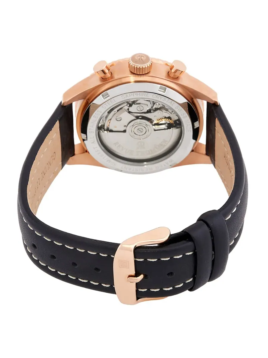 Мужские часы Revue Thommen Aviator Chronograph Automatic с черным циферблатом, модель 17000.6567 — изображение 3 из 3