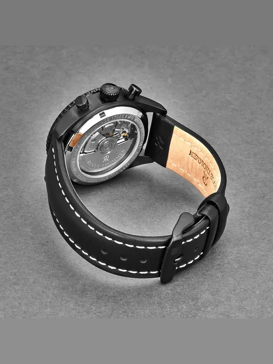 Мужские часы Revue Thommen Aviator Chronograph Automatic с черным циферблатом, модель 17000.6577 — изображение 3 из 6