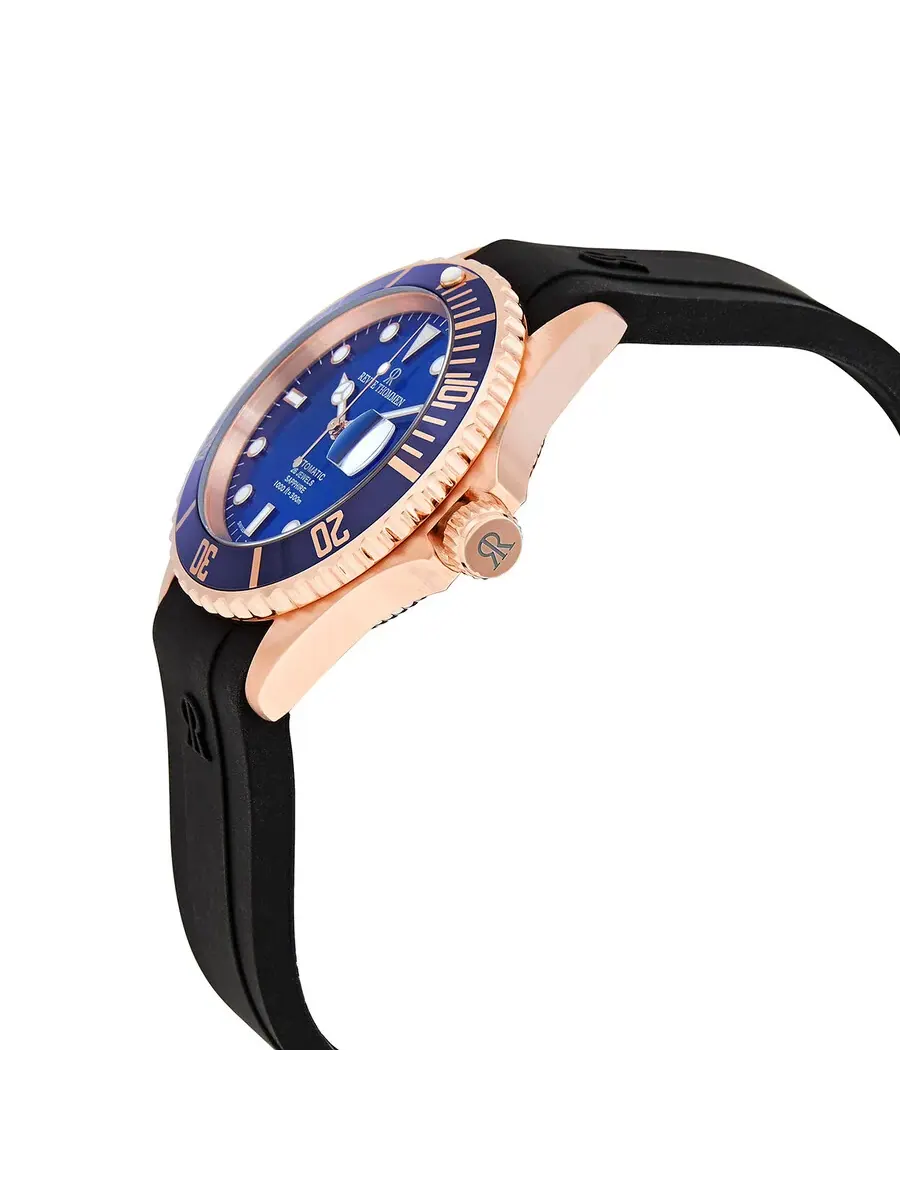 Мужские часы Revue Thommen Diver Automatic с синим циферблатом 17571.2865 — изображение 2 из 7, оттенок розовый золотистый