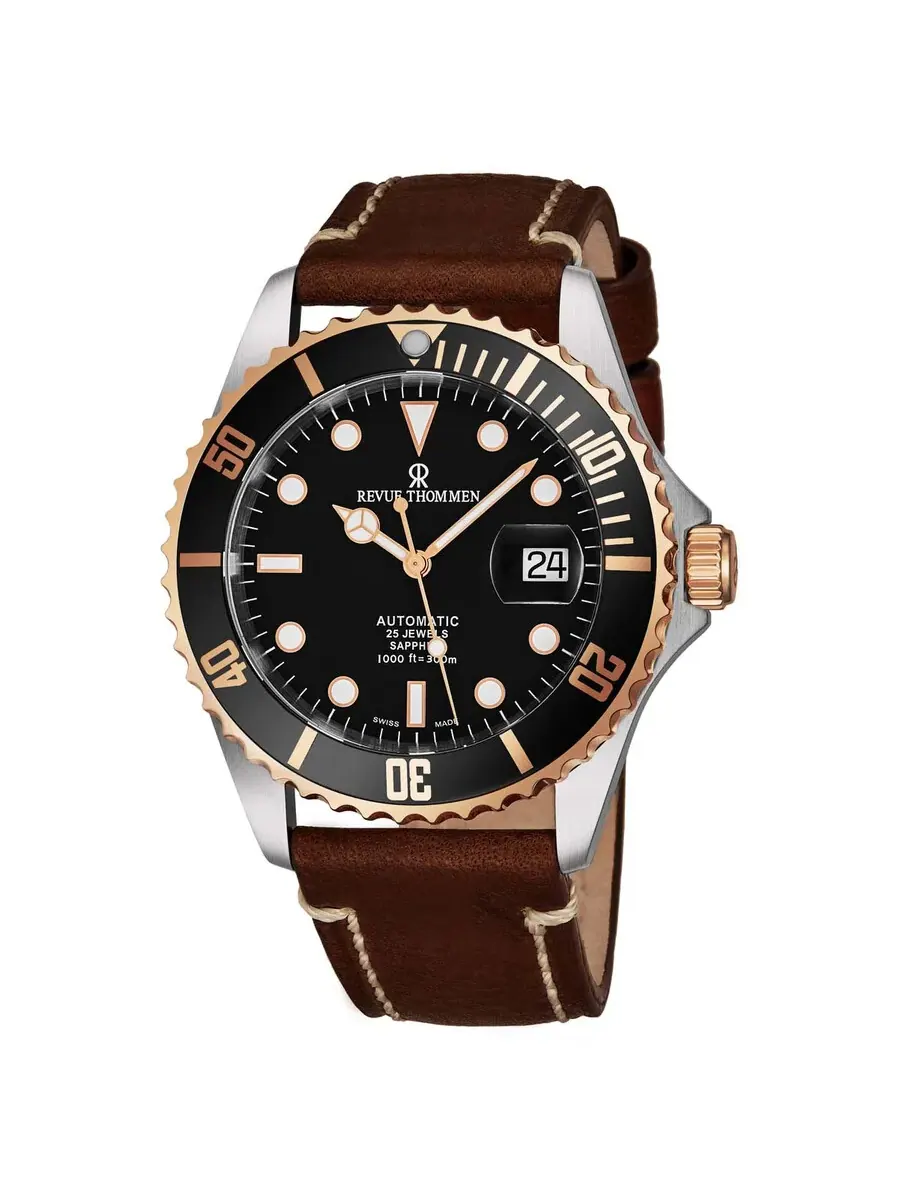 Мужские часы Revue Thommen Diver XL Automatic с черным циферблатом 17571.2557 — изображение 1 из 2