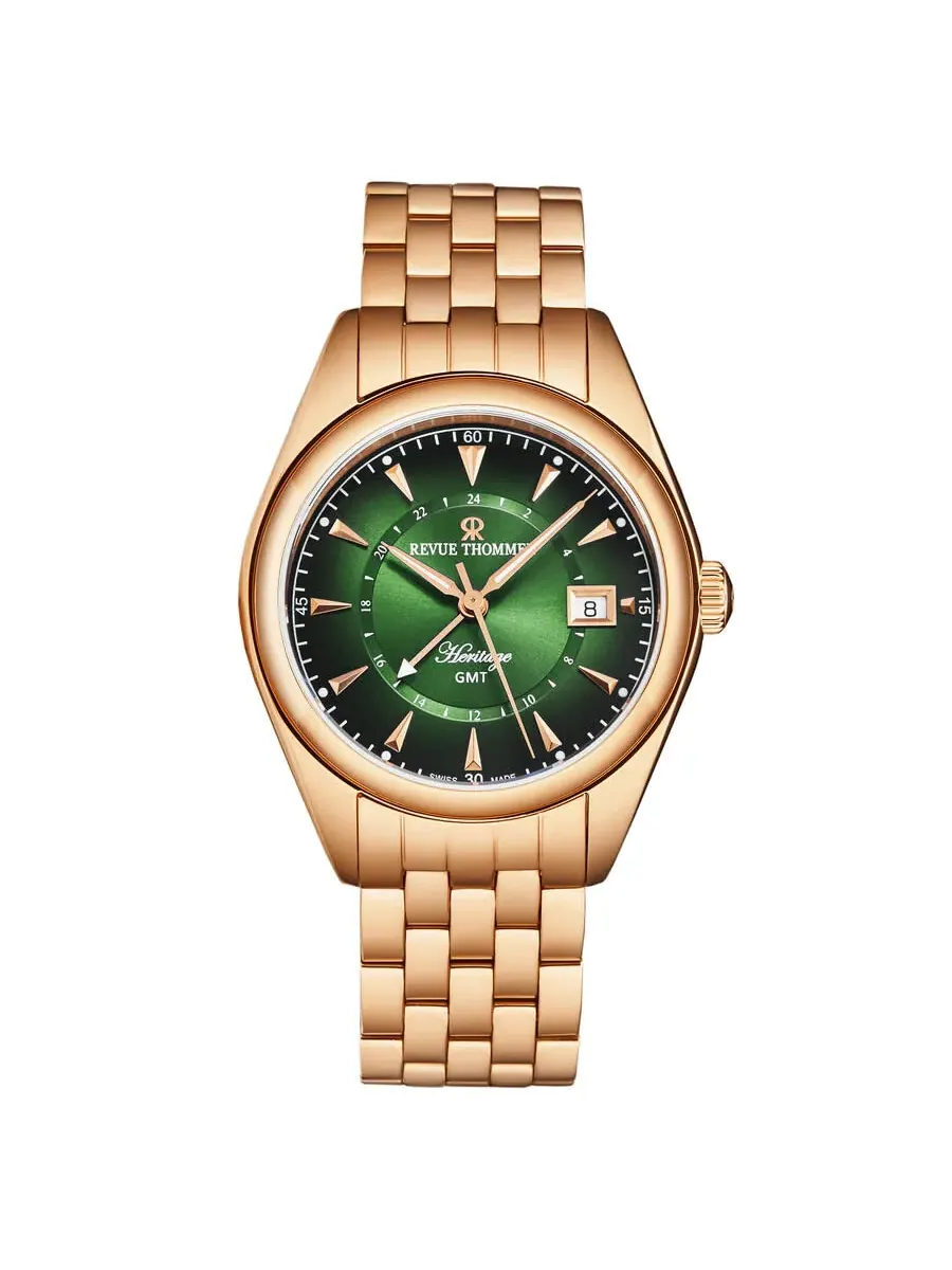 Мужские часы Revue Thommen Heritage Automatic с зеленым циферблатом 21010.2364 — изображение 1 из 7
