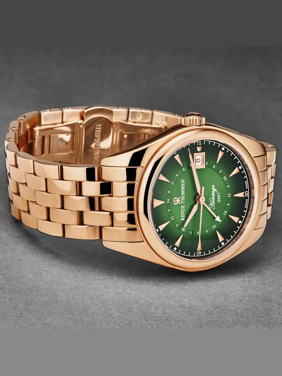 Мужские часы Revue Thommen Heritage Automatic с зеленым циферблатом 21010.2364 — изображение 2 из 7