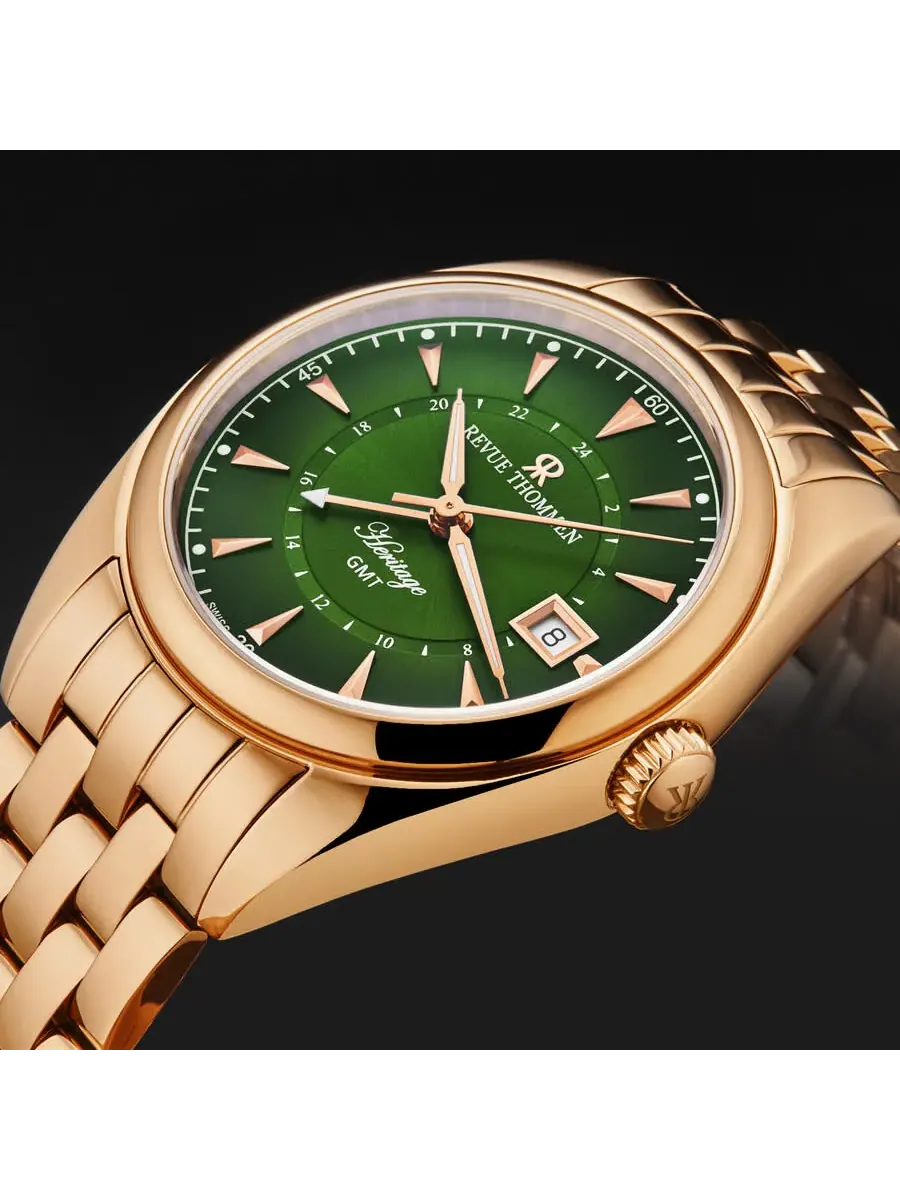 Мужские часы Revue Thommen Heritage Automatic с зеленым циферблатом 21010.2364 — изображение 5 из 7