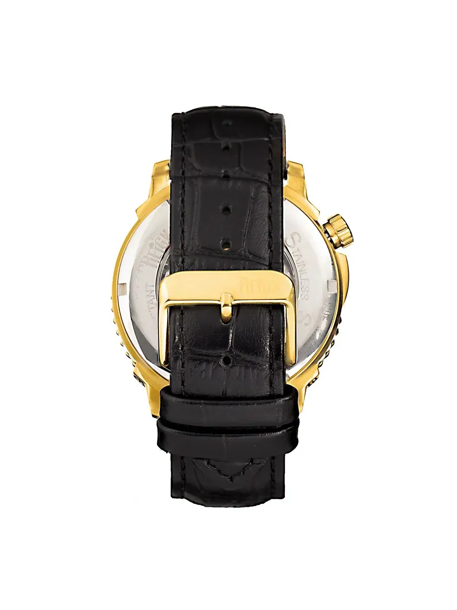 Мужские часы Reign Bauer Automatic с черным циферблатом REIRN6004 — изображение 2 из 3, оттенок золотистый
