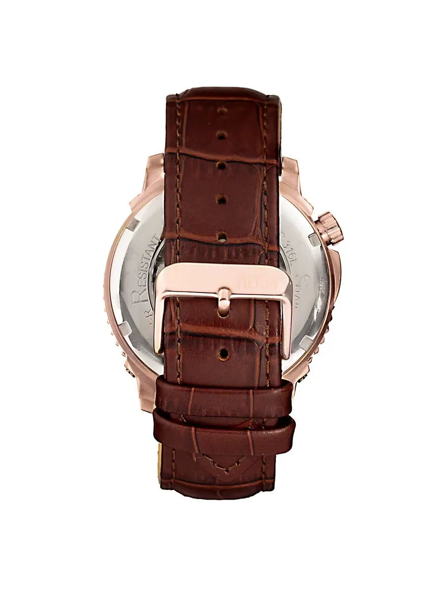 Мужские часы Reign Bauer Automatic с черным циферблатом REIRN6006 — изображение 2 из 3, оттенок розовый золотистый