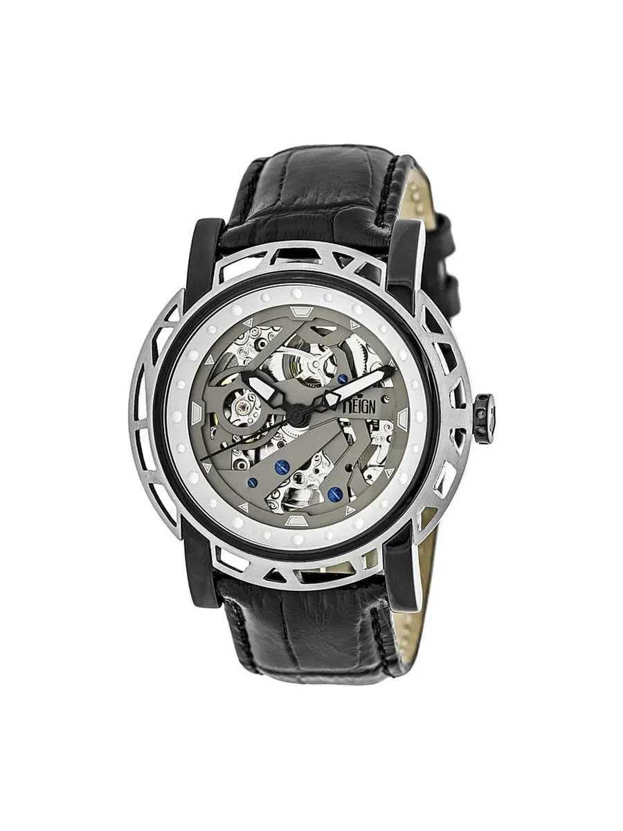 Мужские часы Reign Stavros Black Skeleton Two Tone RN3704 — изображение 1 из 3, оттенок серый