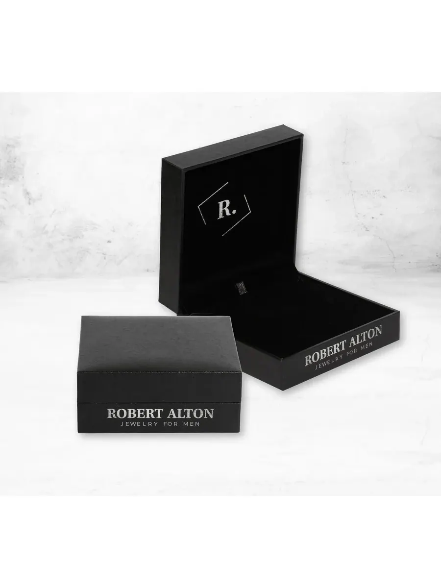 Цепочка с застежкой из бриллиантов Роберта Алтона 1/2 карат, черное матовое покрытие, нержавеющая — изображение 6 из 6
