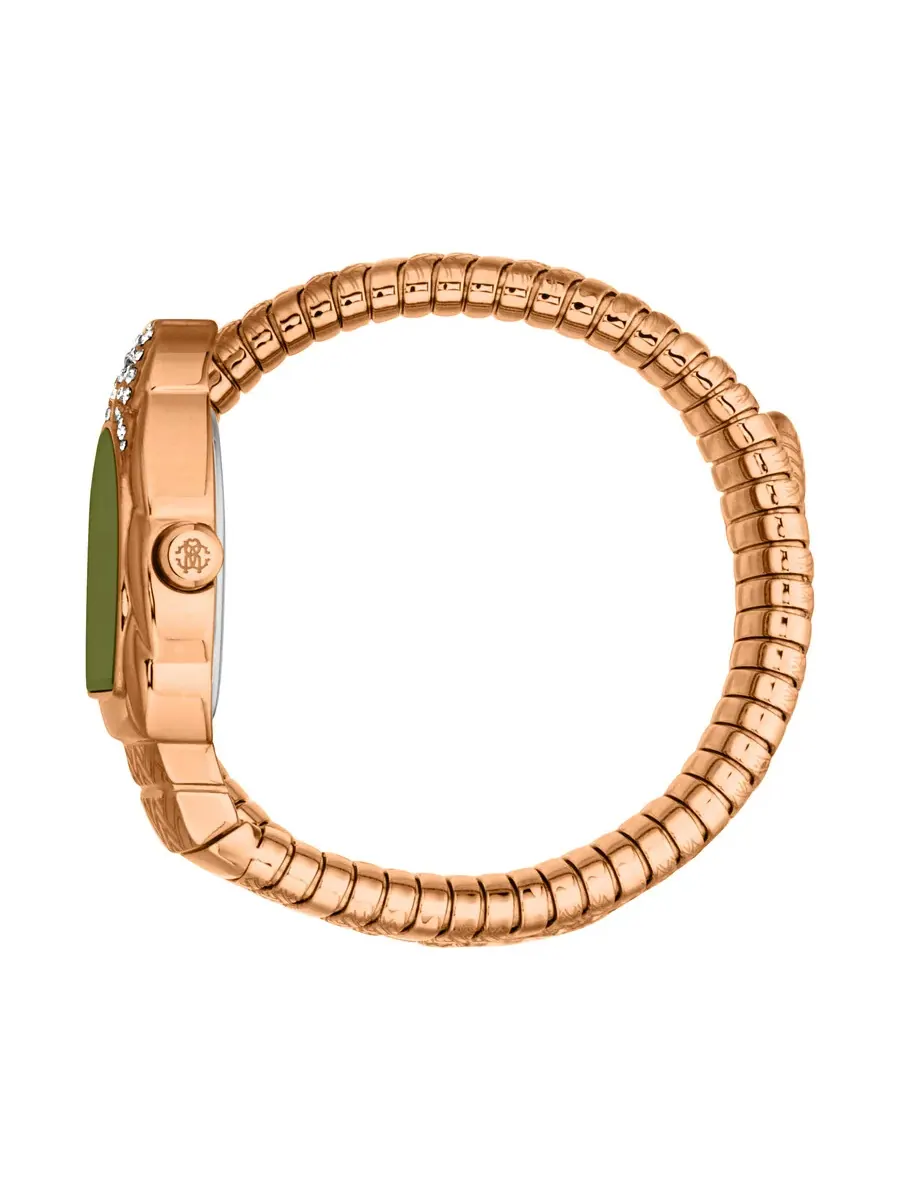 Женские часы Roberto Cavalli с зеленым циферблатом Aurora RC5L133M0055 — изображение 2 из 3, оттенок розовый золотистый