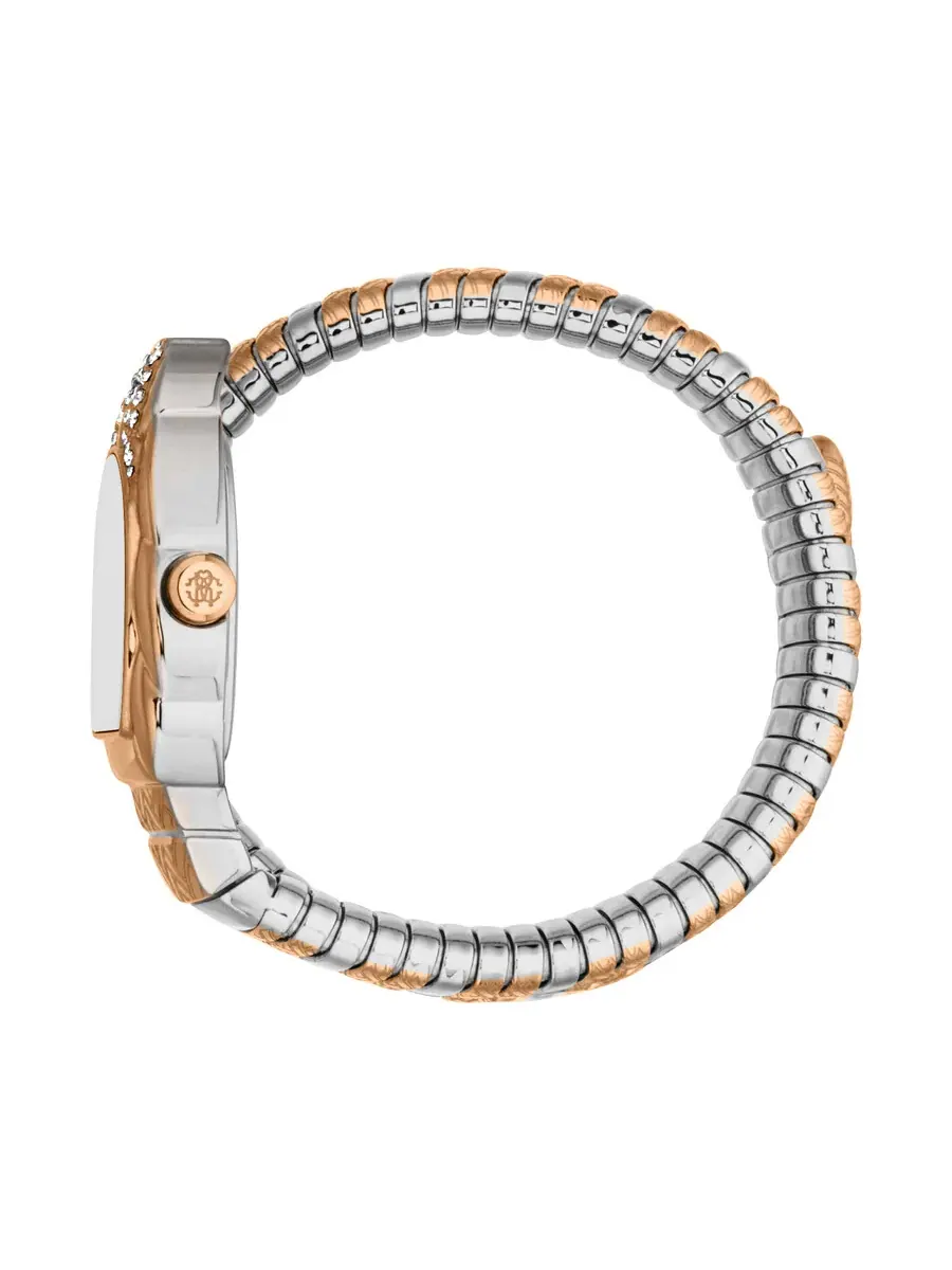 Женские часы Roberto Cavalli Aurora с серебристым циферблатом RC5L133M0075 — изображение 2 из 3, оттенок розовый золотистый