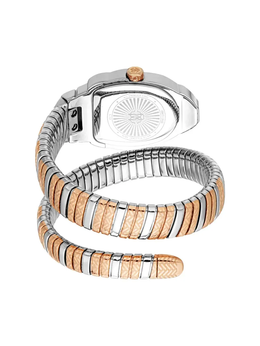Женские часы Roberto Cavalli Aurora с серебристым циферблатом RC5L133M0075 — изображение 3 из 3, оттенок розовый золотистый