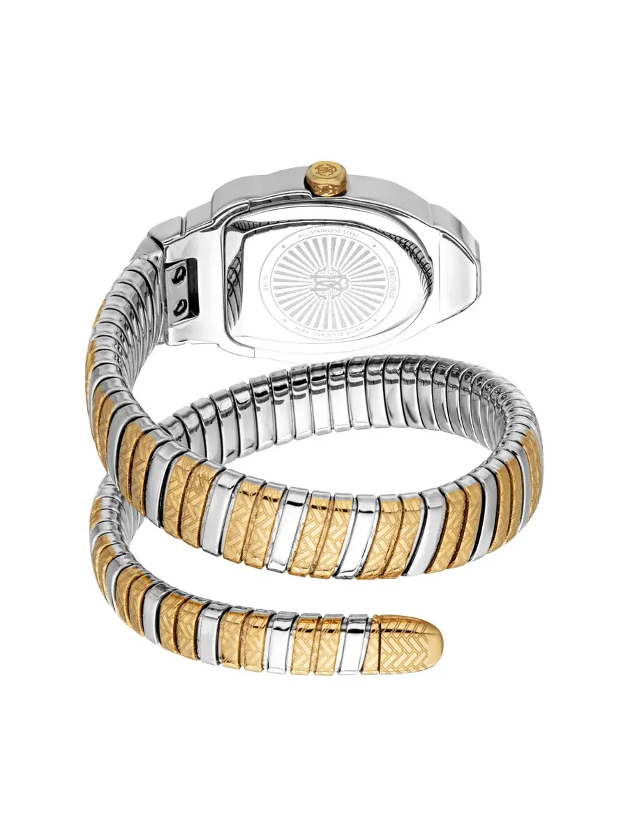 Женские часы Roberto Cavalli с серебристым циферблатом Aurora RC5L133M0065 — изображение 3 из 3, оттенок желтый золотистый