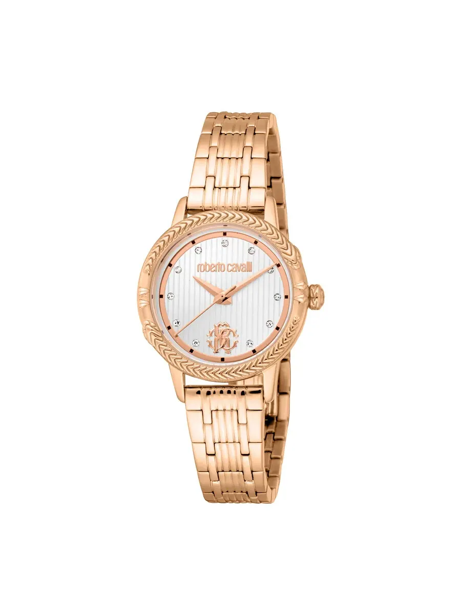 Женские часы Roberto Cavalli с серебристым циферблатом RC5L094M0075 — изображение 1 из 3, оттенок розовый золотистый