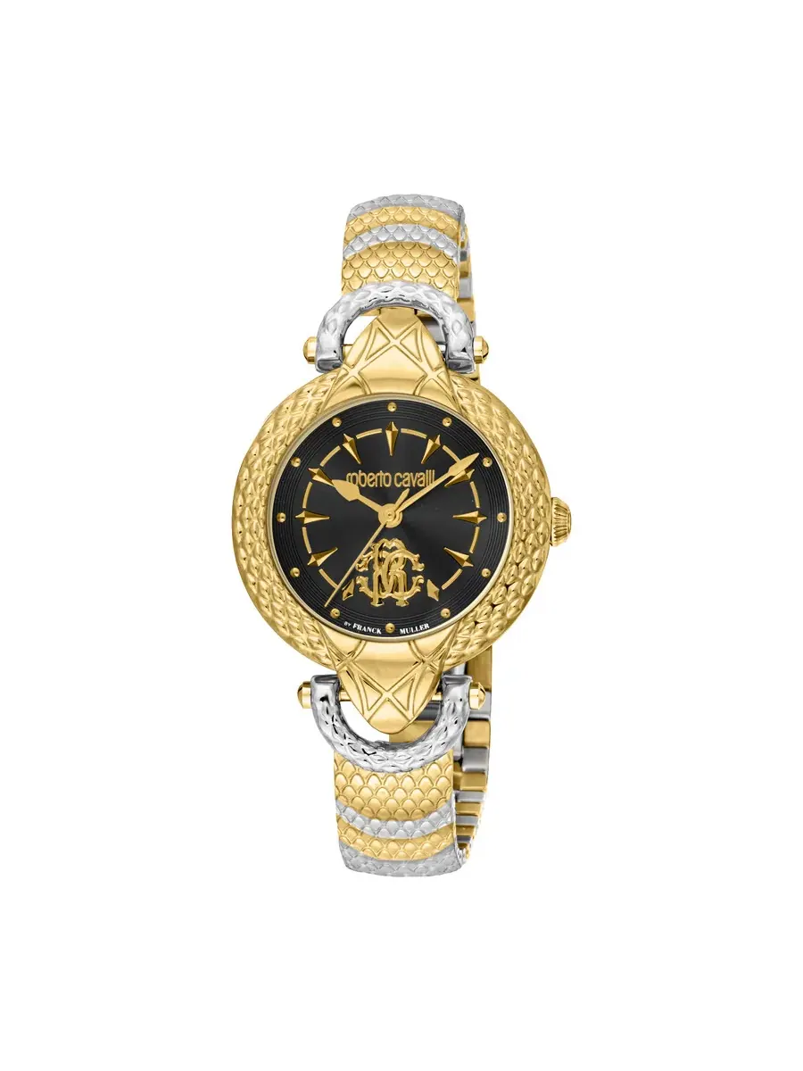 Женские часы Roberto Cavalli Fashion с кварцевым механизмом, черный циферблат, модель RV1L165M0091 — изображение 1 из 1