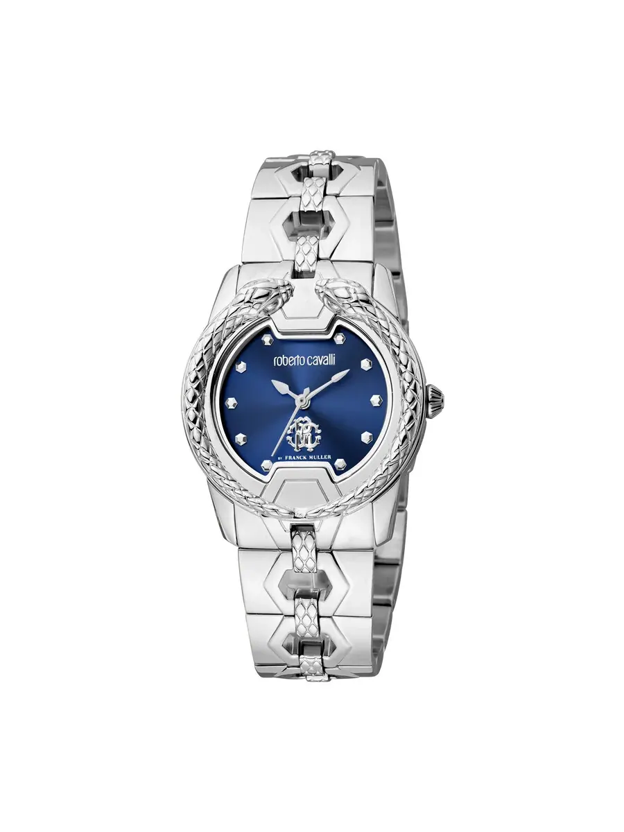 Женские часы Roberto Cavalli Fashion с кварцевым механизмом, синий циферблат RV1L168M0011 — изображение 1 из 1