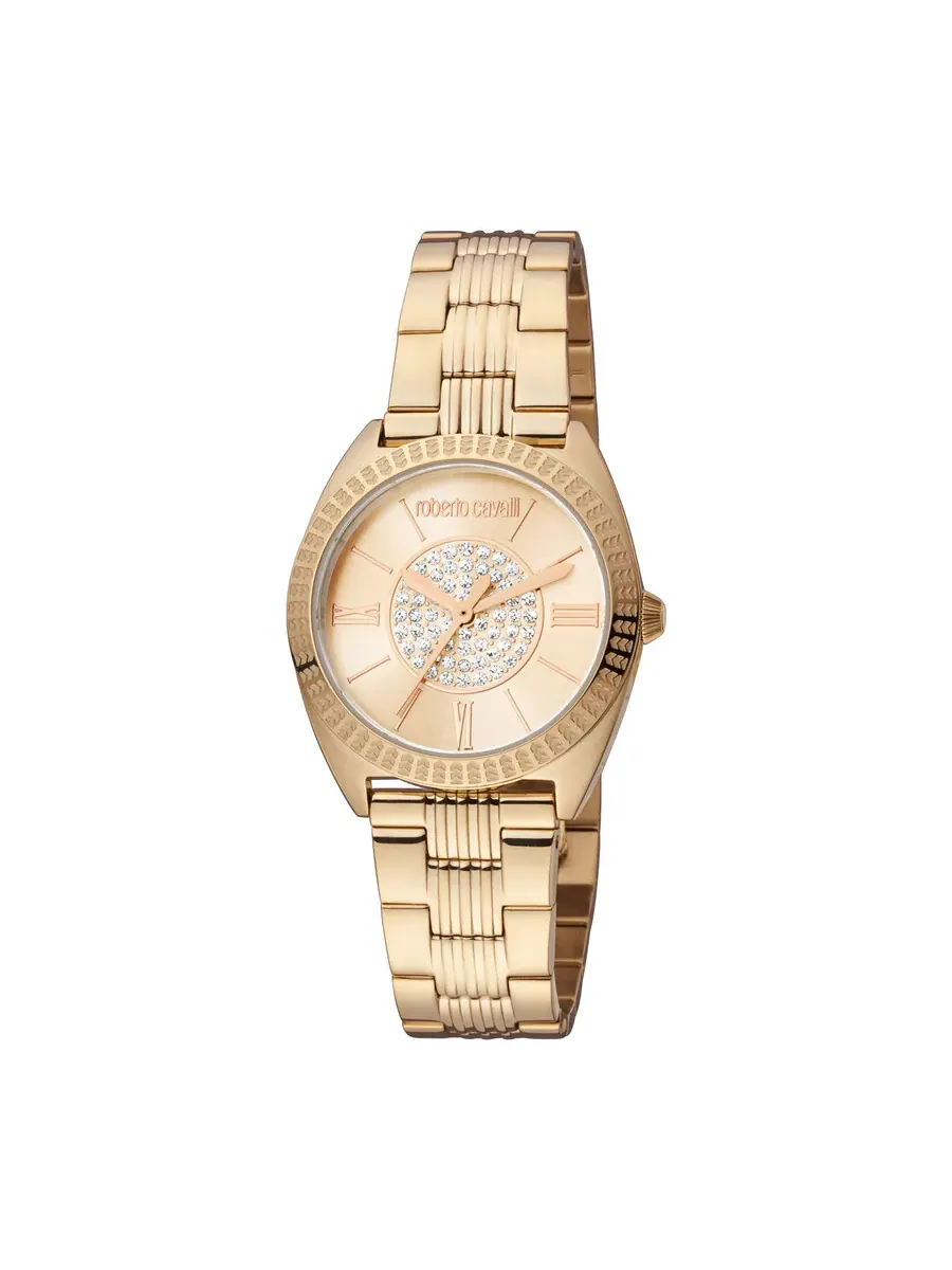 Женские часы Roberto Cavalli Fashion Watch Quartz с розовым золотым циферблатом RC5L022M0075 — изображение 1 из 1