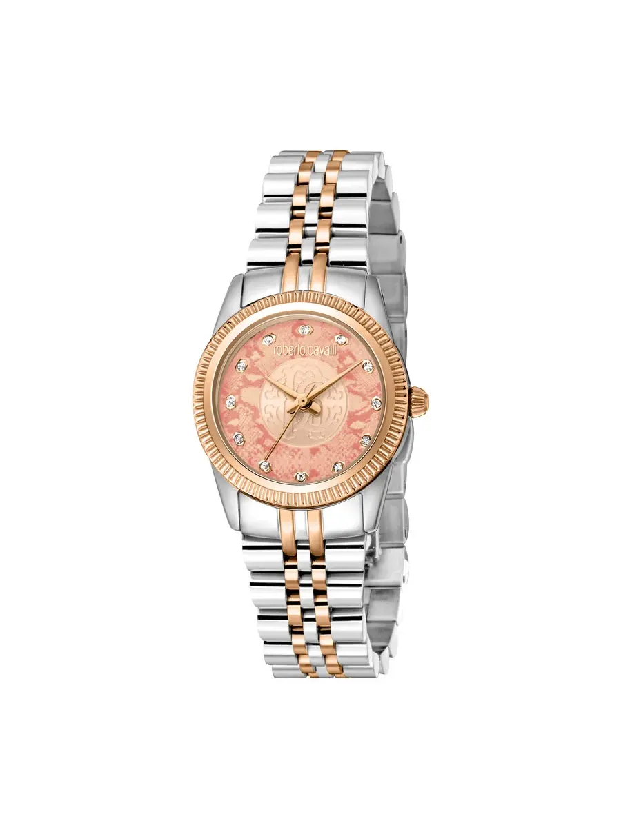 Женские кварцевые часы Roberto Cavalli с циферблатом цвета розового золота RC5L074M0105 — изображение 1 из 1