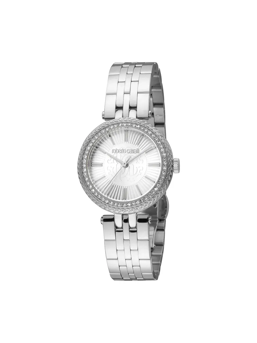 Женские кварцевые часы Roberto Cavalli с серебристым циферблатом RC5L031M0045 — изображение 1 из 1, оттенок серебристый