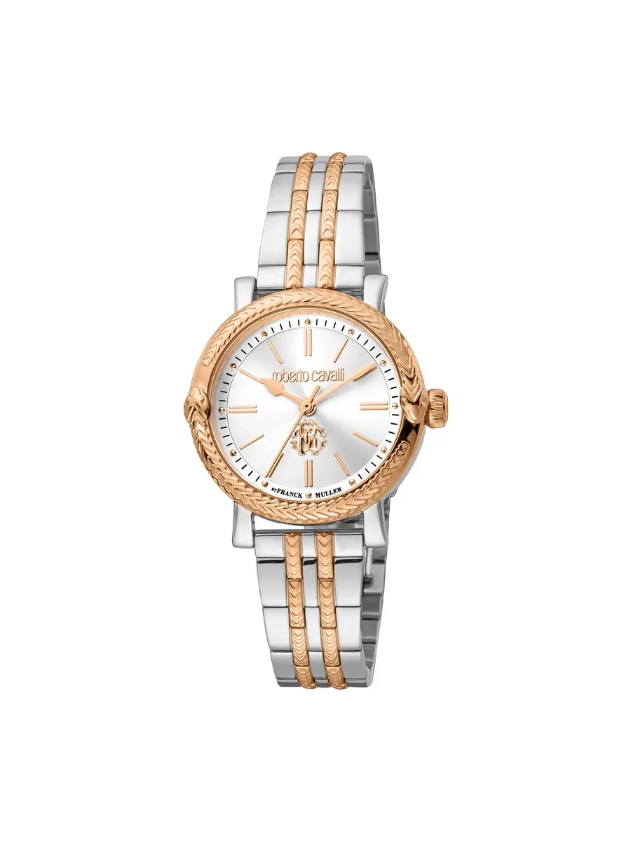 Женские кварцевые часы Roberto Cavalli с серебристым циферблатом, модель RV1L193M0101 — изображение 1 из 1