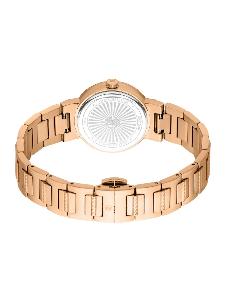 Женские часы Roberto Cavalli Glam с перламутровым циферблатом RC5L098M0045 — изображение 2 из 3, оттенок розовый золотистый