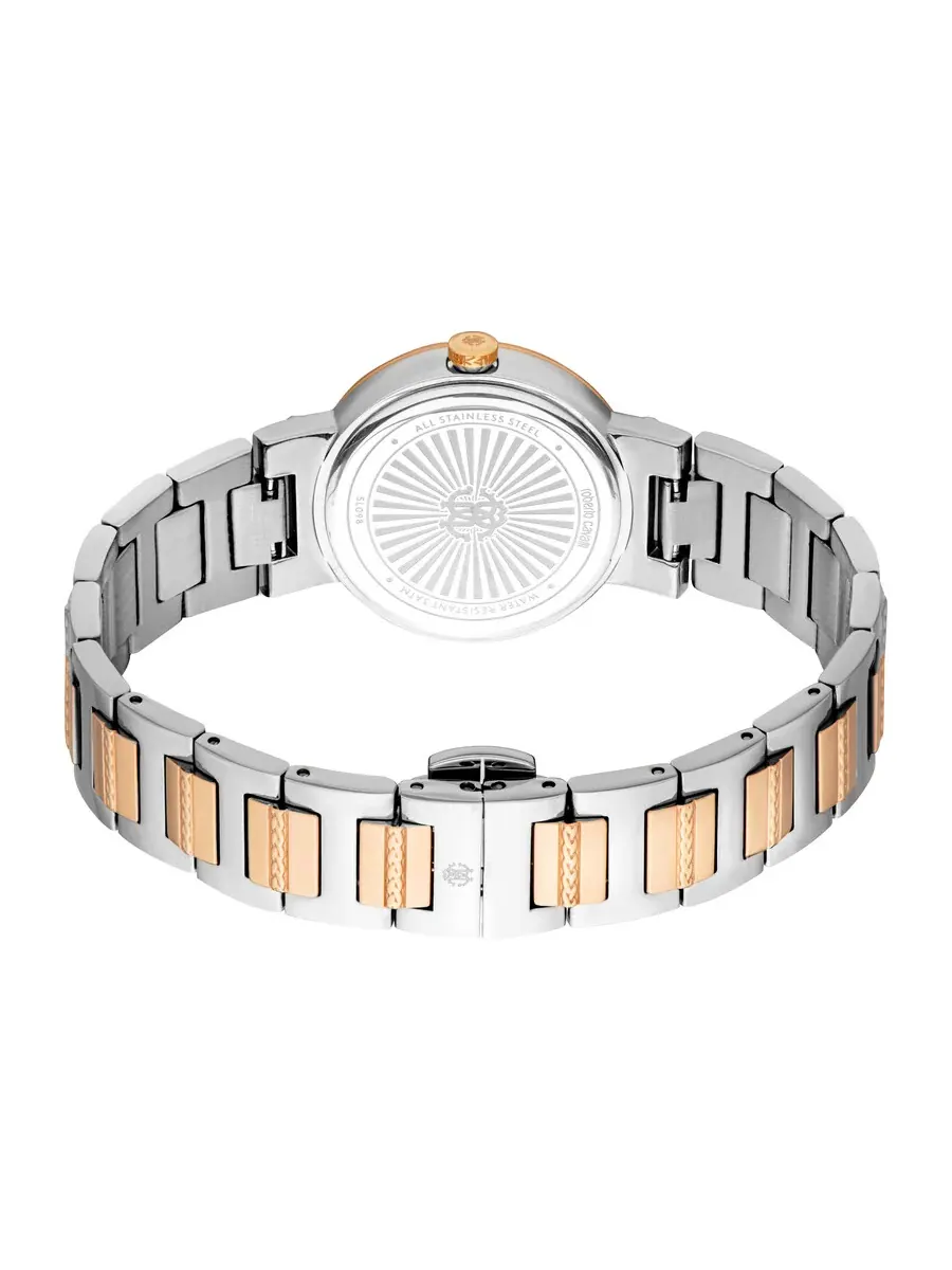 Женские часы Roberto Cavalli Glam с серебристым циферблатом RC5L098M0075 — изображение 2 из 3, оттенок розовый золотистый