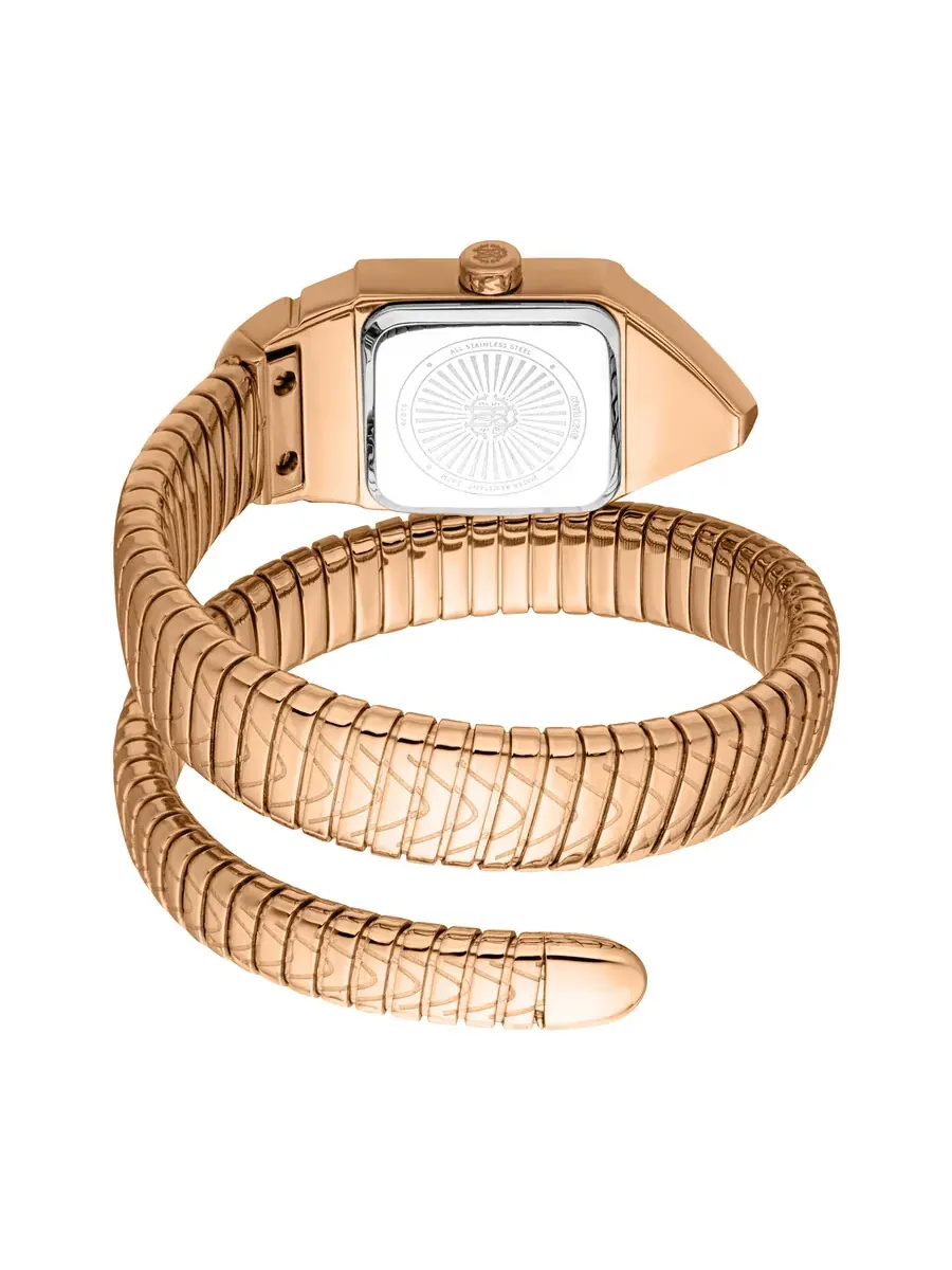 Женские часы Roberto Cavalli Snake Core с зеленым циферблатом RC5L076M0045 — изображение 2 из 3, оттенок розовый золотистый