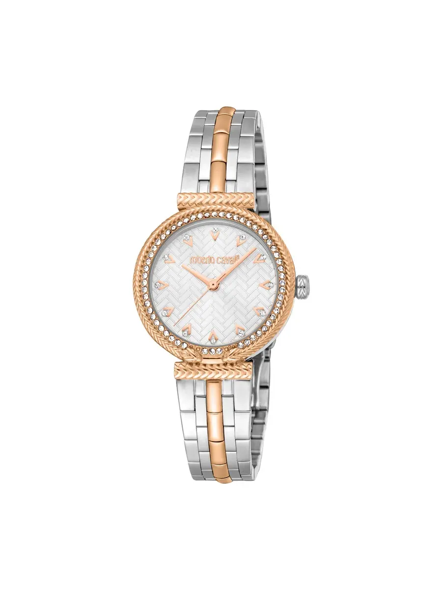 Женские часы Roberto Cavalli Snake Core с серебристым циферблатом RC5L078M0075 — изображение 1 из 3