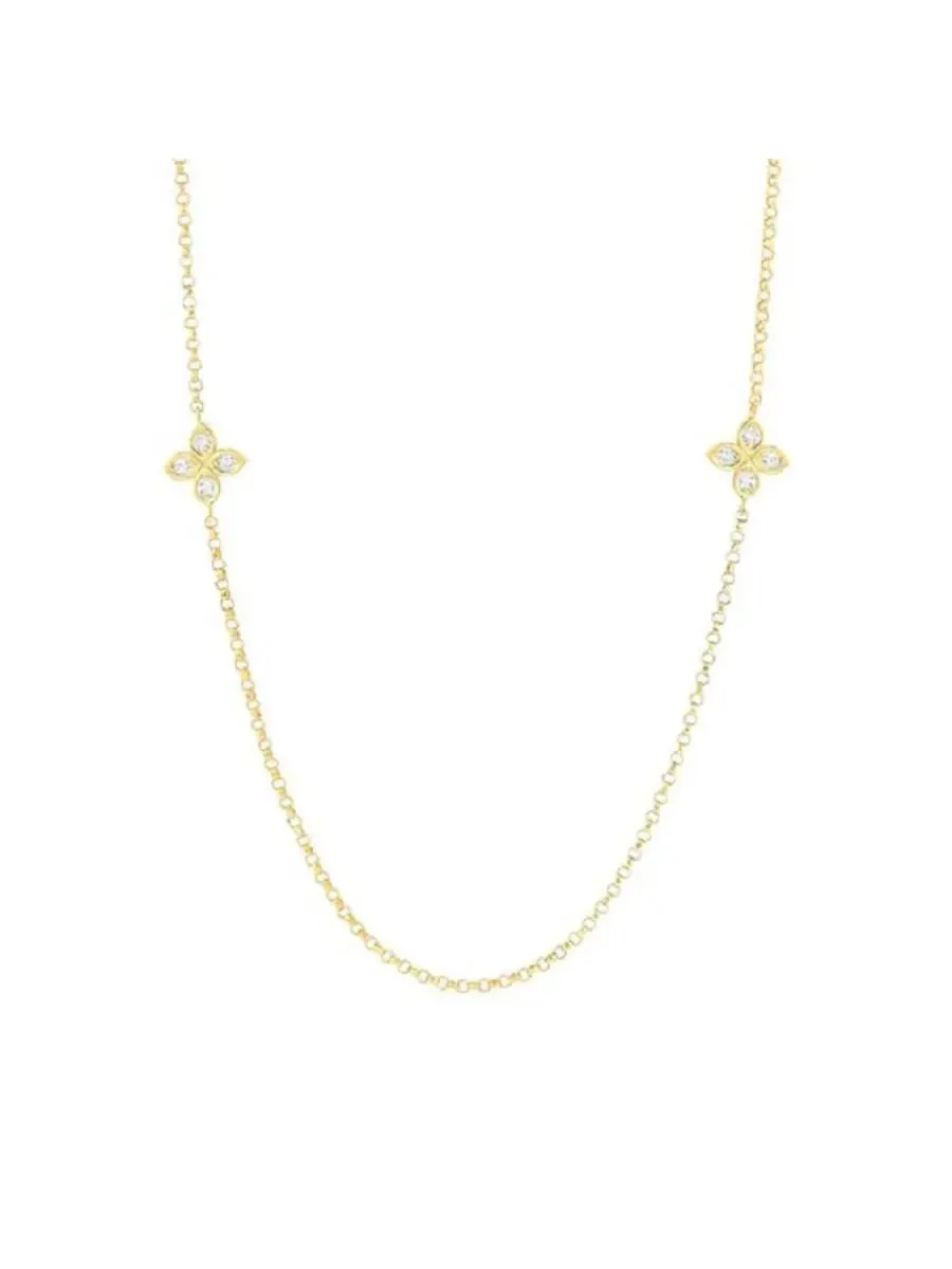Колье Roberto Coin Love by The Yard из желтого золота 18K с бриллиантом 0.17 карат - 7773318Ay23x — изображение 1 из 1