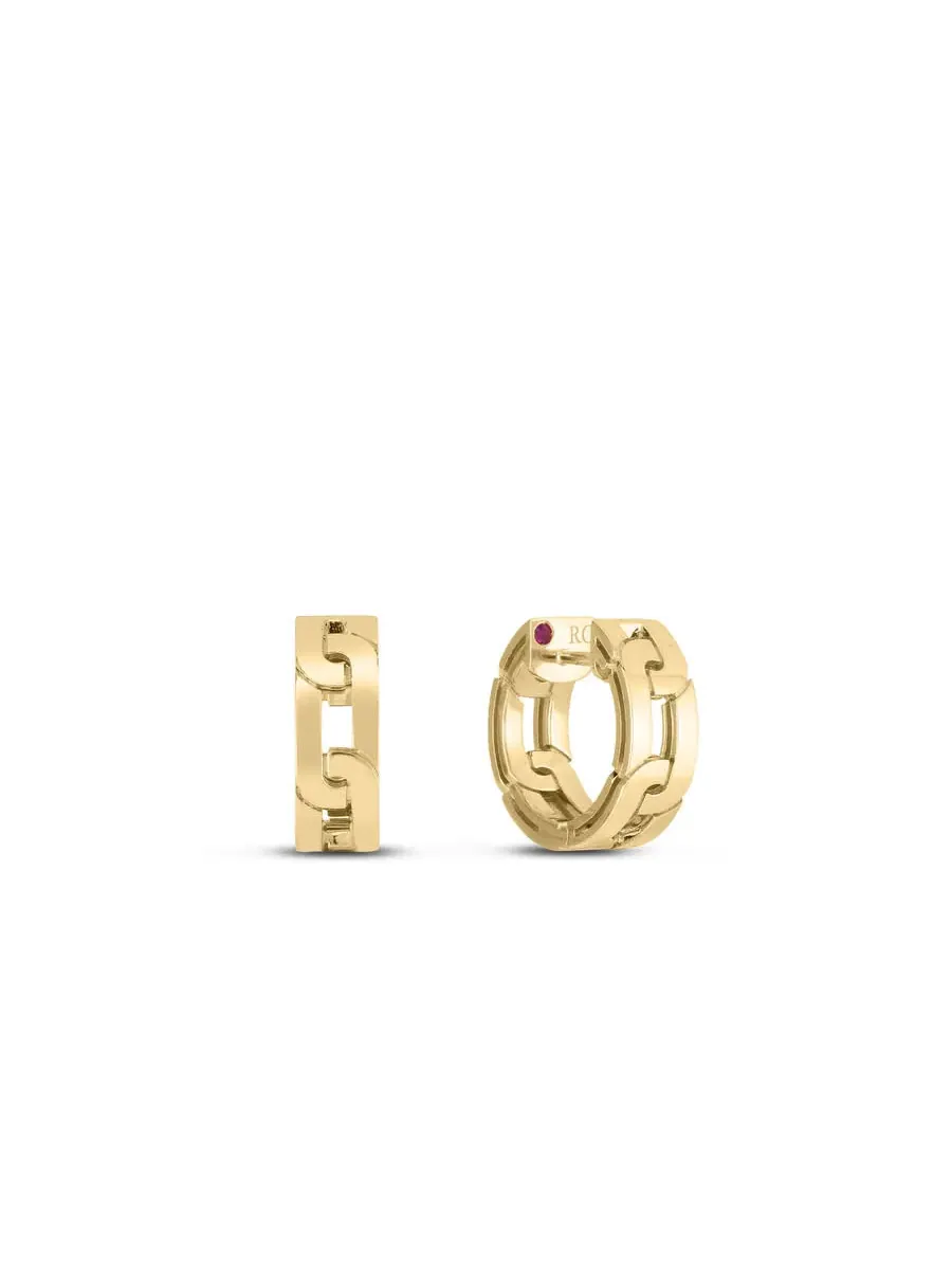 Серьги-кольца Roberto Coin Navarra Small из желтого золота 18К - 8883149Ayer0 — изображение 1 из 1, оттенок желтый золотистый