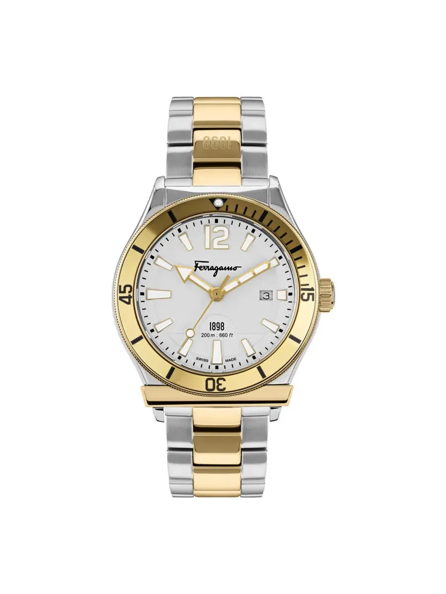 Мужские часы Salvatore Ferragamo Ferragamo 1898 Sport Quartz с серебристым циферблатом SFFN00921 — изображение 1 из 4
